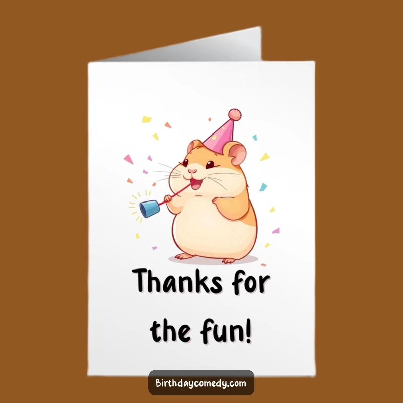 Free Printable Thank You Hamster Card: Cheerful Downloadable Gift