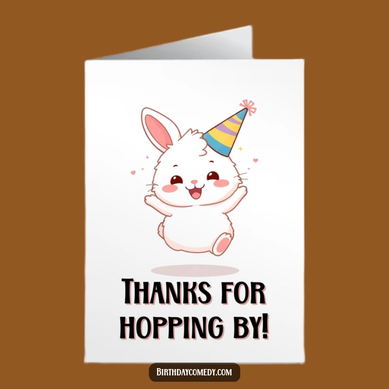 Free Printable Thank You Bunny Card: Bouncing Gratitude Expressed