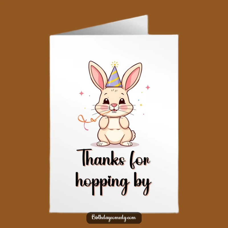 Free Printable Bunny Party Thank You Card - Downloadable Thanks!