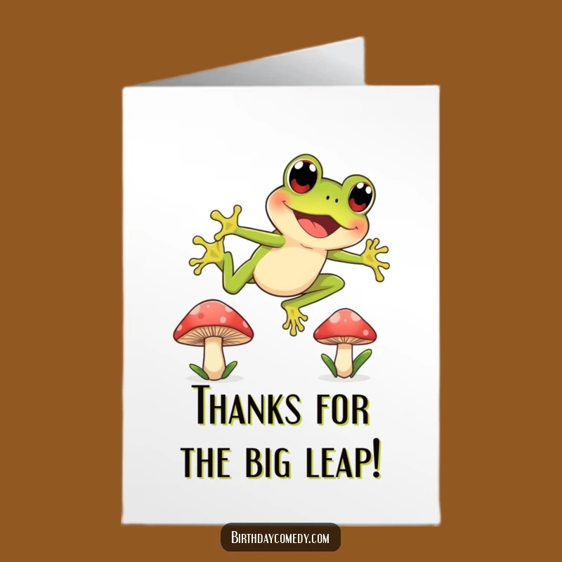 Free Printable Thank You Card: Frog's Leap of Gratitude - Funny Download