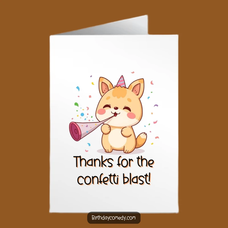Free Printable Party Animal Thank You Card - Funny Downloadable Gift Gratitude