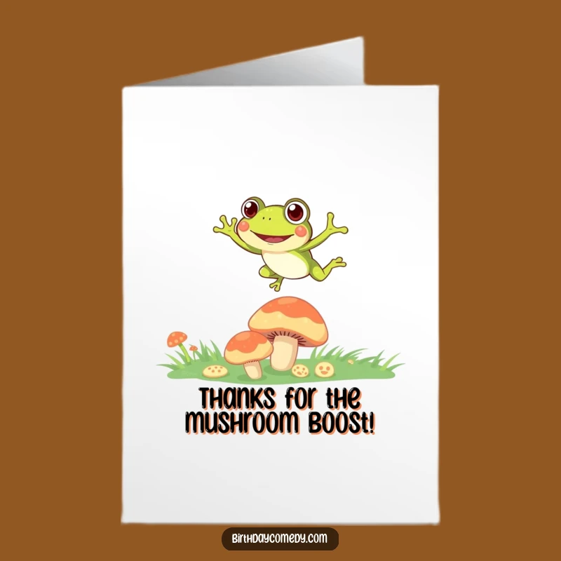 Free Printable Thank You Card: Jumping Frog DIY Downloadable Gift for Gratitude
