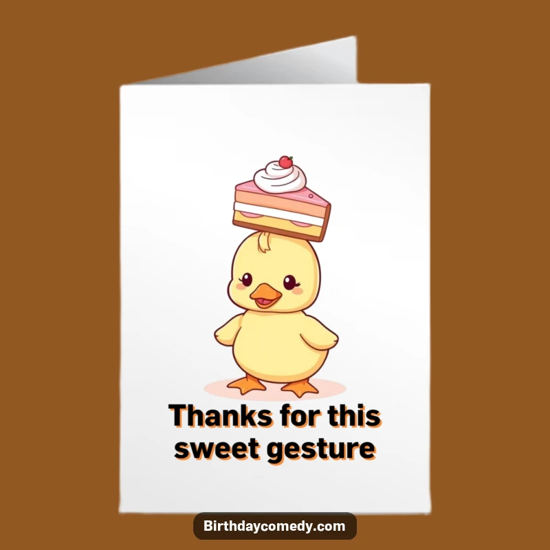 Free Printable Duckling Thank You Card: Charming Downloadable Gift for Showing Appreciation