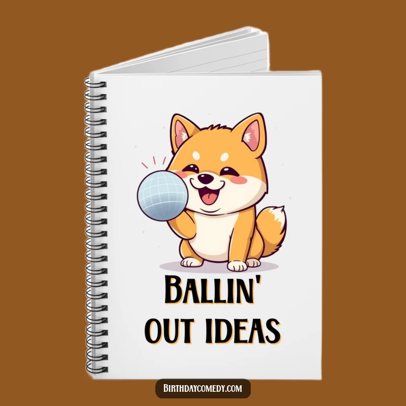 Funny Shiba Inu Disco Fever Notebook - Playful Shiba Inu Dance Party Journal