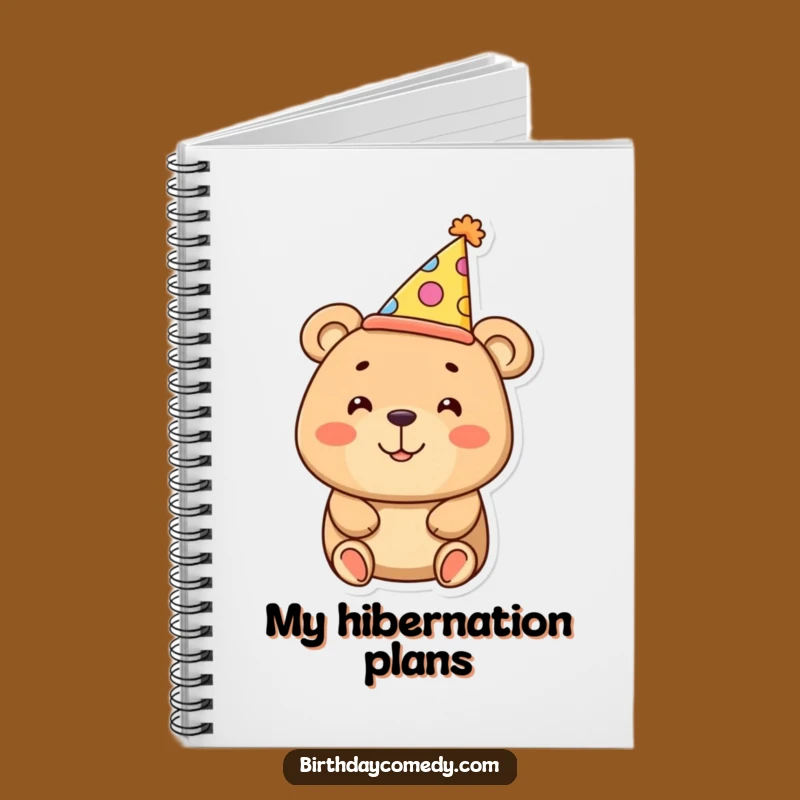 Funny Bear Notebook - Oversized Party Hat Journal, Perfect Humorous Gift