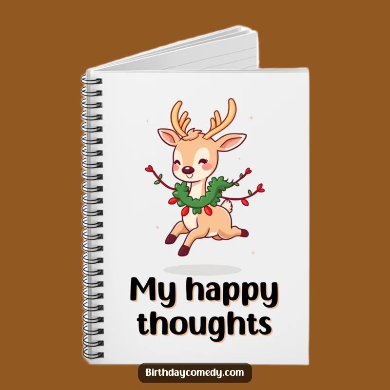 Funny Deer Garland Notebook: Cute Deer Journal, Capture Festive Funny Ideas Gift!