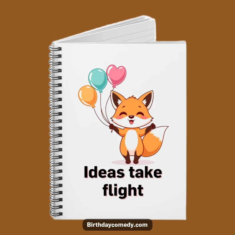 Funny Fox Juggling Balloons Notebook - Jot Down Ideas with Joyful Flair