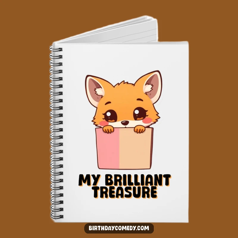 Funny Fox Notebook: Jot Down Ideas with Peeking Fox, Great Funny Gift for Writers