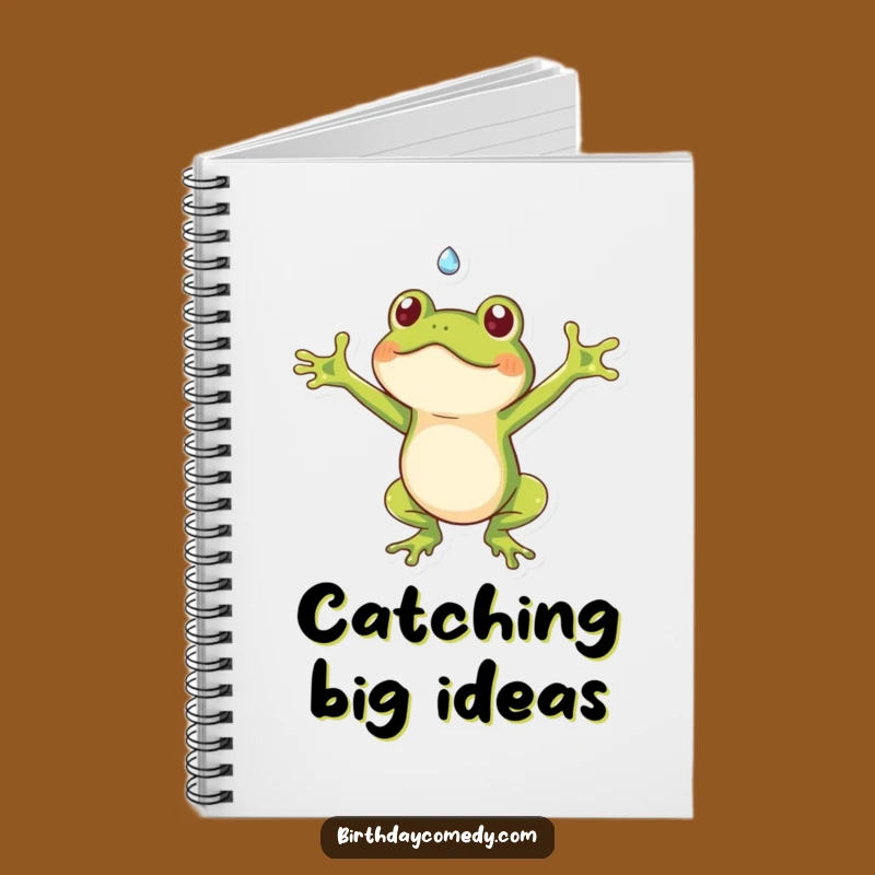 Funny Frog Dewdrop Notebook: Jot Down Ideas with Whimsy Gift