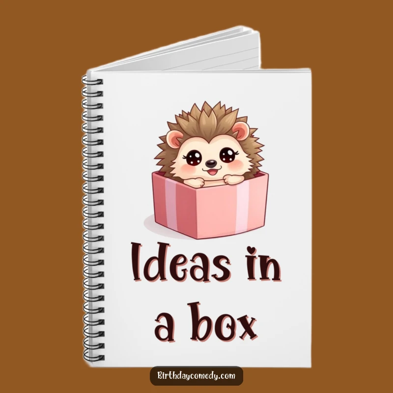 Funny Hedgehog Present Box Notebook: Excited Journaling, Playful Funny Gift