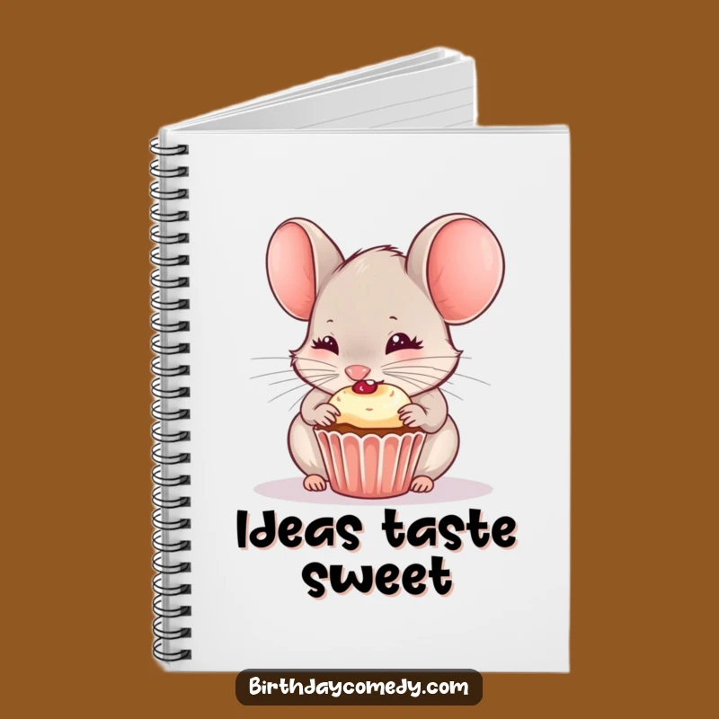Funny Mouse Notebook: Curious Nibbler Journal, Sweet Cupcake Theme, Great Gift
