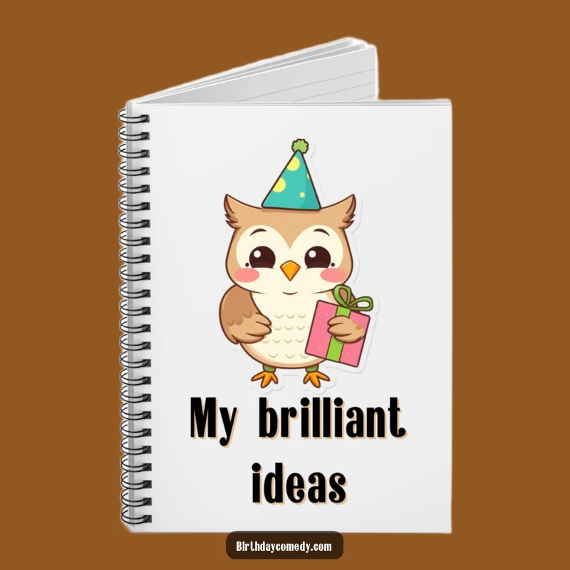 Funny Owl Notebook - Joyful Birthday Gift for Notes & Creative Party Ideas