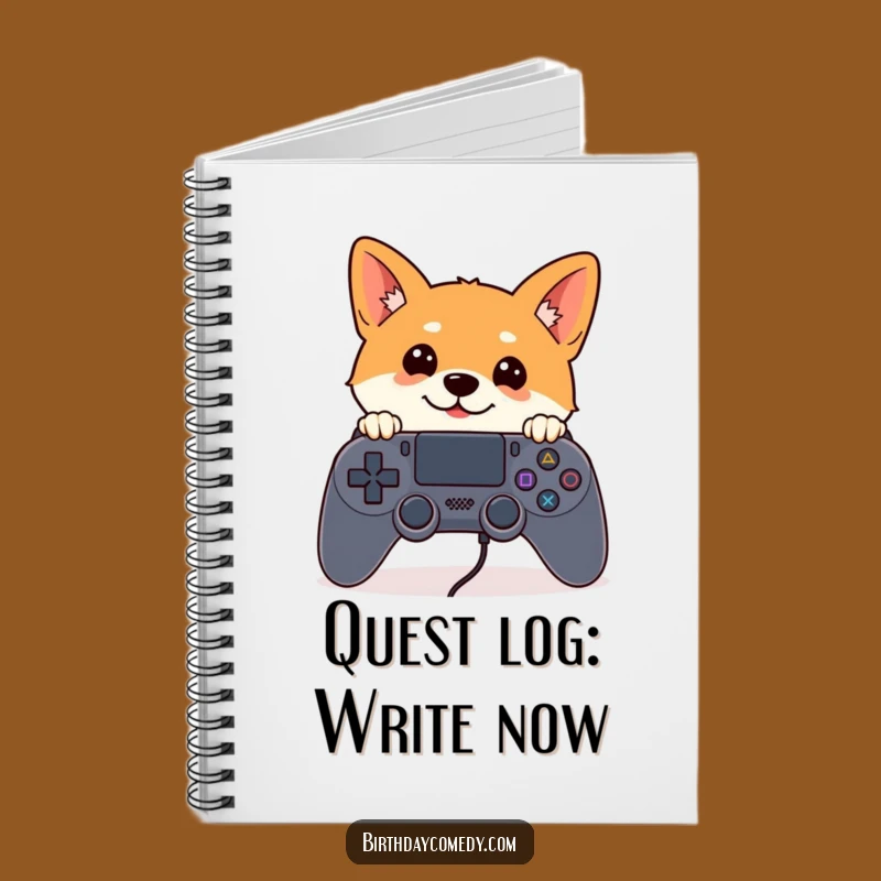 Funny Shiba Inu Gamer Notebook - Curious Shiba Inu Controller Peek Journal