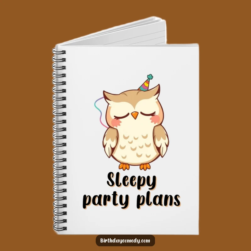 Funny Sleepy Owl Notebook: Jot down ideas with a nodding owl in a streamer, a hilariously charming journal and a great gift.