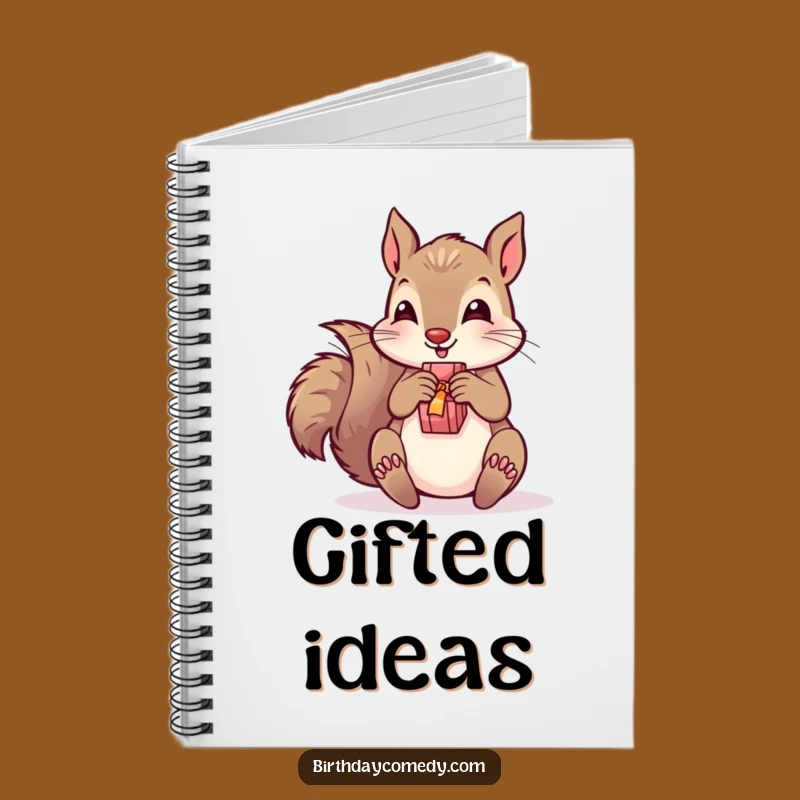 Funny Squirrel Present Notebook - Jot Down Ideas with Gift-Giving Flair!