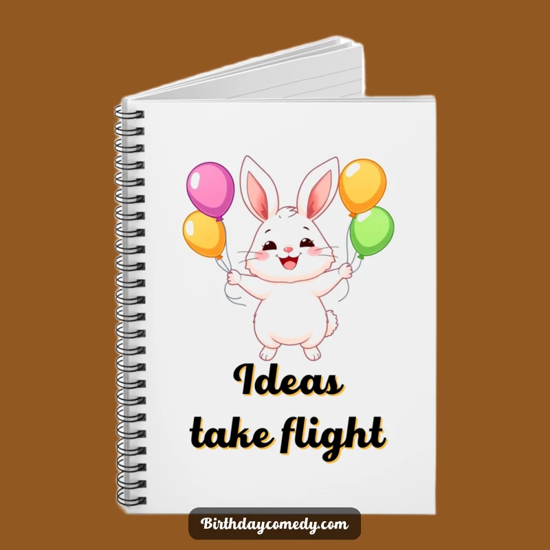 Funny Bunny Balloon Notebook: Cute Bunny Journal For Notes, Perfect Funny Gift