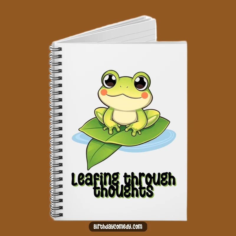 Funny Floating Frog Notebook: Jot Down Happy Thoughts Gift