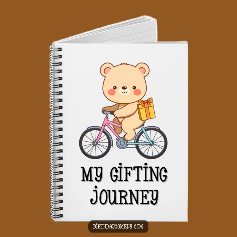Funny Bear Bike Notebook: Tiny Rider Journal, Perfect Funny Gift for Journeys