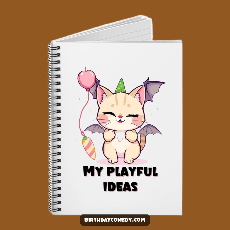 Funny Cat Notebook: Winking Streamer Journal, Playful Party Theme, Great Gift