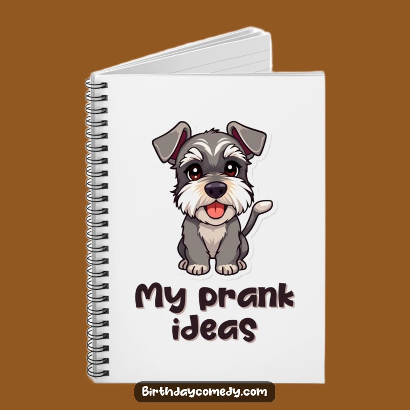 Funny Schnauzer Playful Intent Notebook - Jot Down Ideas with Mischief