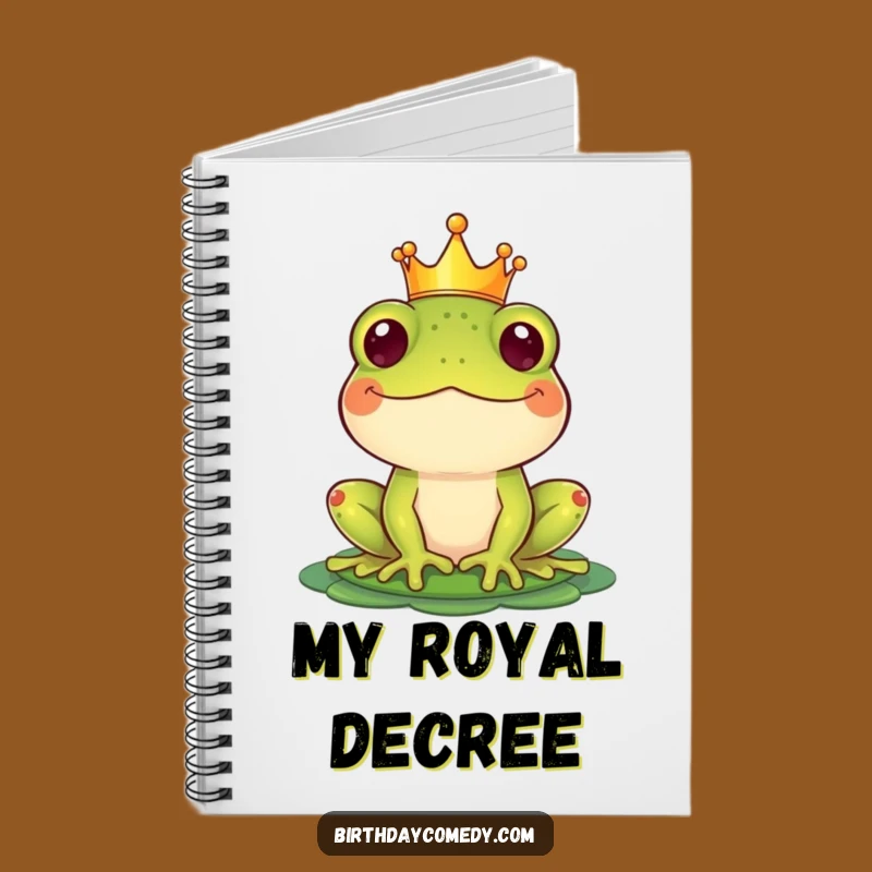 Funny Crown Frog Notebook: Jot Down Ideas with Royal Amphibian Flair