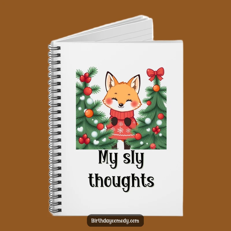 Funny Fox Jumper Notebook: Festive Peek Journal Gift
