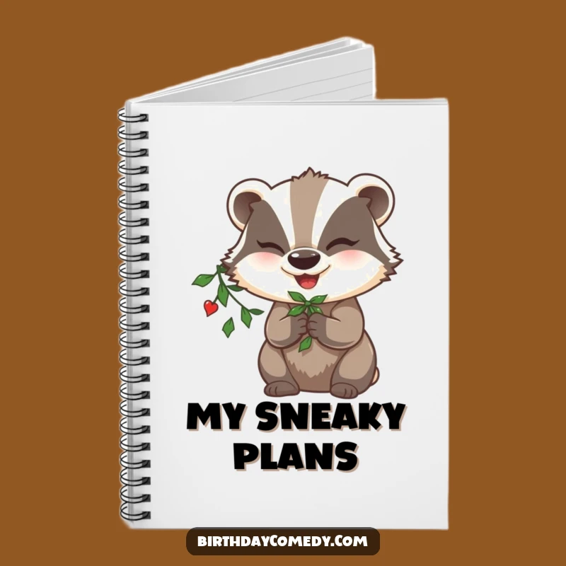 Funny Badger Mistletoe Notebook: Mischievous Journal Gift