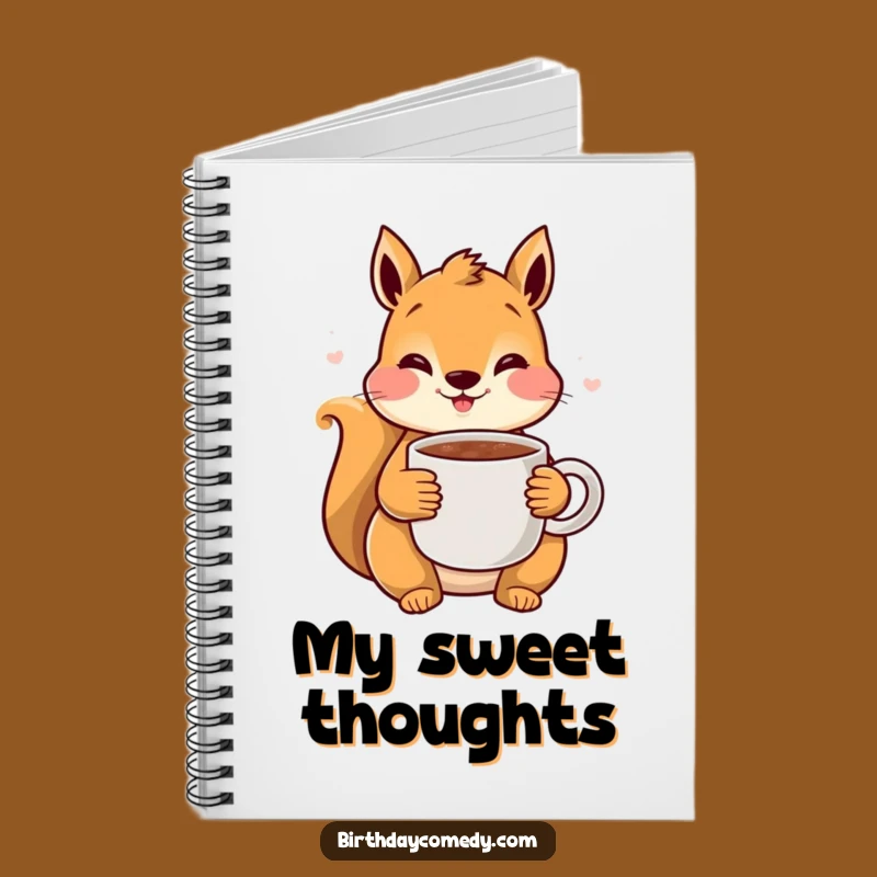 Funny Squirrel Cocoa Notebook: Rosy Squirrel with Hot Chocolate Journal, Cozy Writing Gift