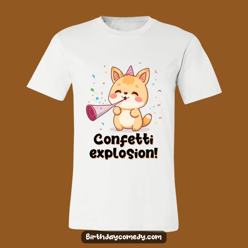 Funny Kawaii Party Animal Tee: Hilarious Confetti Shirt