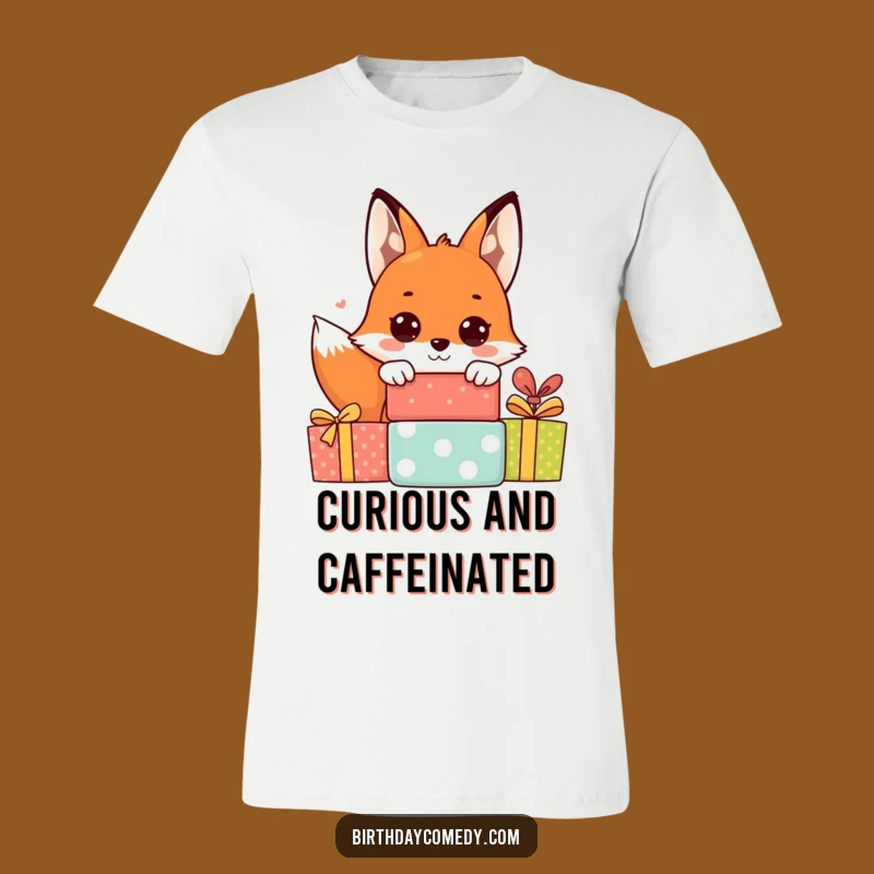 Funny Fox Present T-Shirt: Wear Your Excitement for Gifts!