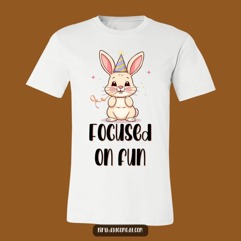 Funny Party Bunny T-Shirt: Focused Fun for Your Next Celebration, Great Gift