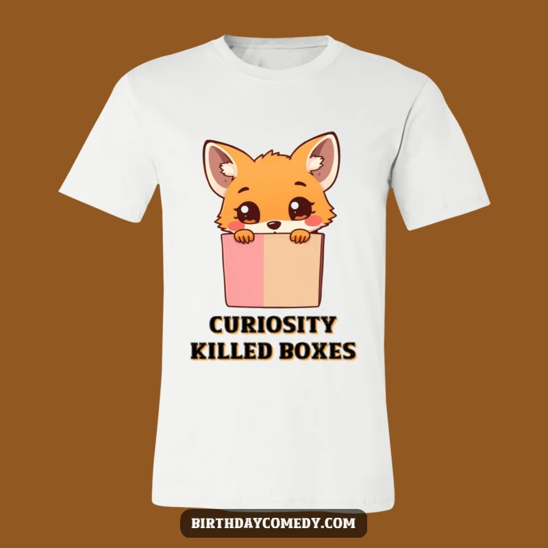 Funny Fox T-Shirt: Adorable Peeking Fox Design, Perfect Gift for Fox Lovers