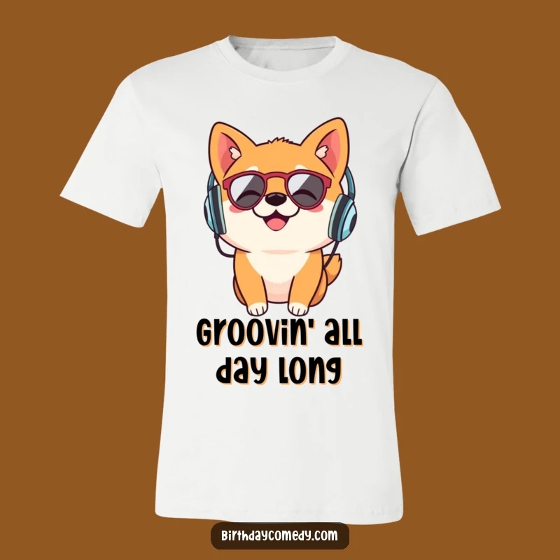 Funny Shiba Inu Retro Headphones T-Shirt: Bobbing Head Music Lover's Perfect Funny Gift