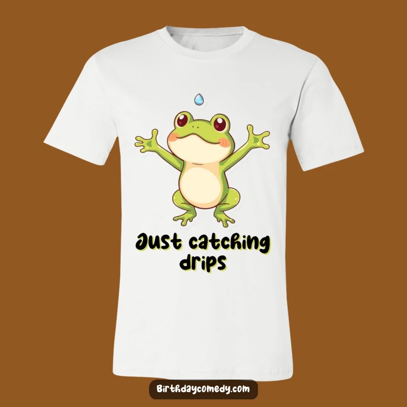 Funny Frog Catching Dewdrop T-Shirt: Embrace Playful Moments Gift