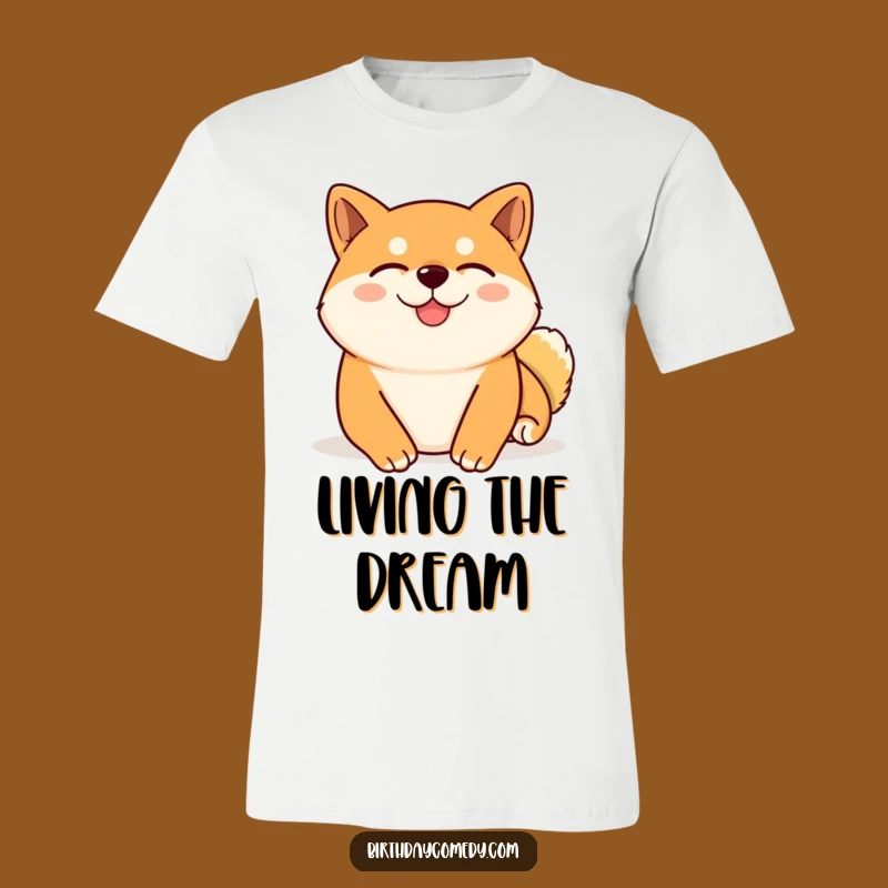Funny Shiba Inu Relax T-Shirt - Content Shiba Inu Virtual Belly Rub Tee