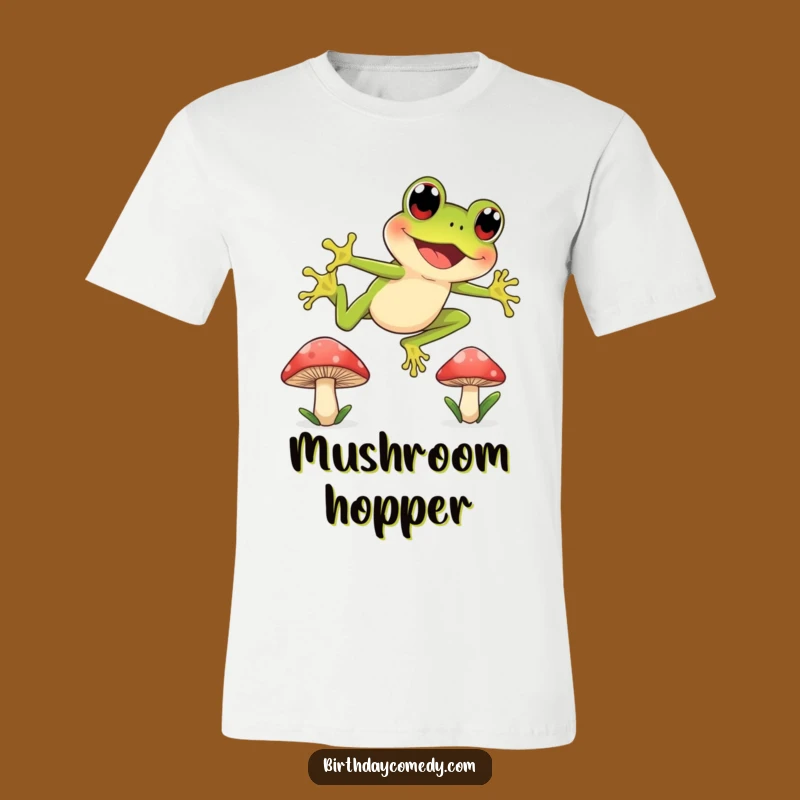 Funny Frog Leap T-Shirt: Joyful Cartoon Shirt for Energetic Style