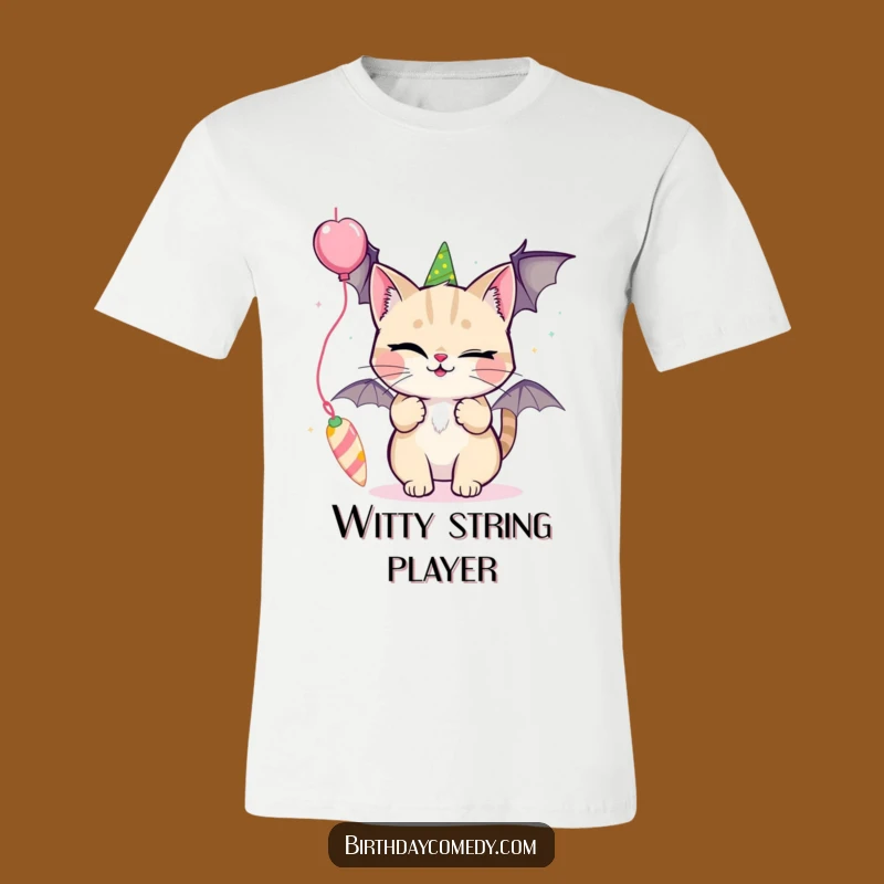 Funny Cat T-Shirt: Winking Streamer Batting, Ideal Humorous Gift