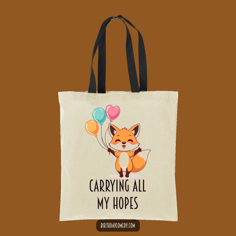 Funny Fox Juggling Balloons Tote Bag - Stylish Eco-Friendly and Humorous Carry-all