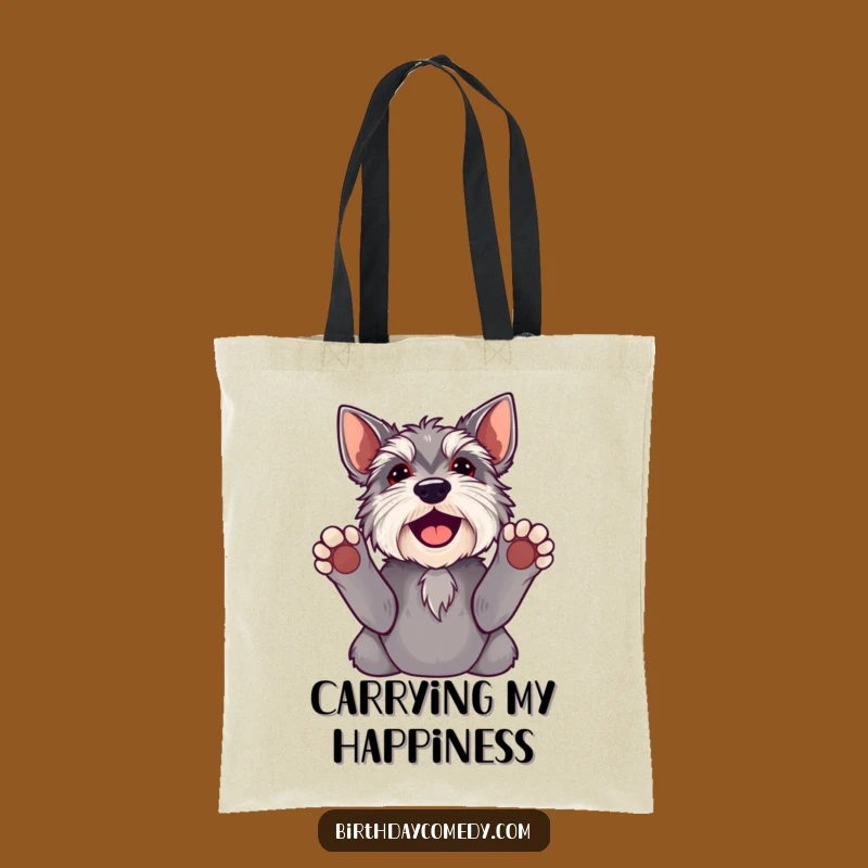 Funny Schnauzer Paws Up Tote Bag - Practical and Hilarious Dog Accessory