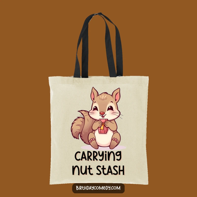 Funny Squirrel Present Tote Bag - Carry Your Gifts with Comical Flair!