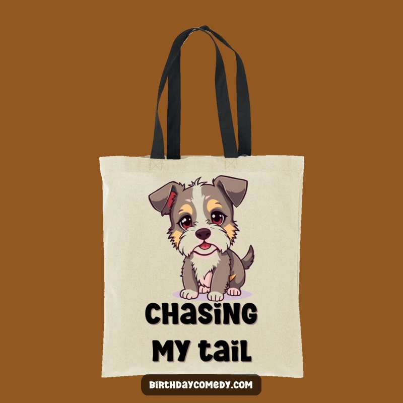 Funny Terrier Tote Bag: Carry Your Essentials with a Mischievous Dog