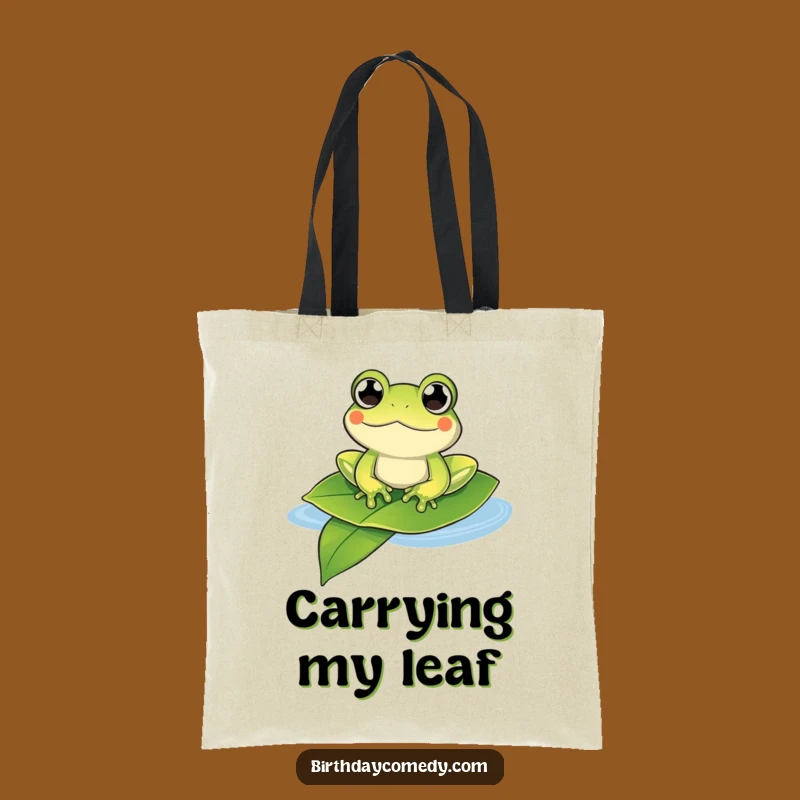 Funny Floating Frog Tote Bag: Carry Your Contentment Gift