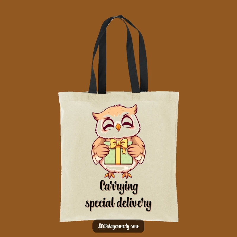 Funny Giggling Owl Gift Tote Bag: Chic & Thoughtful, Perfect Funny Gift for Carriers