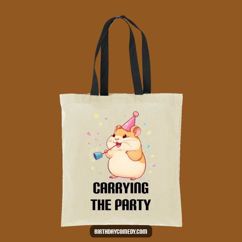 Funny Hamster Tote Bag: Party Design, Great Funny Gift for Essentials