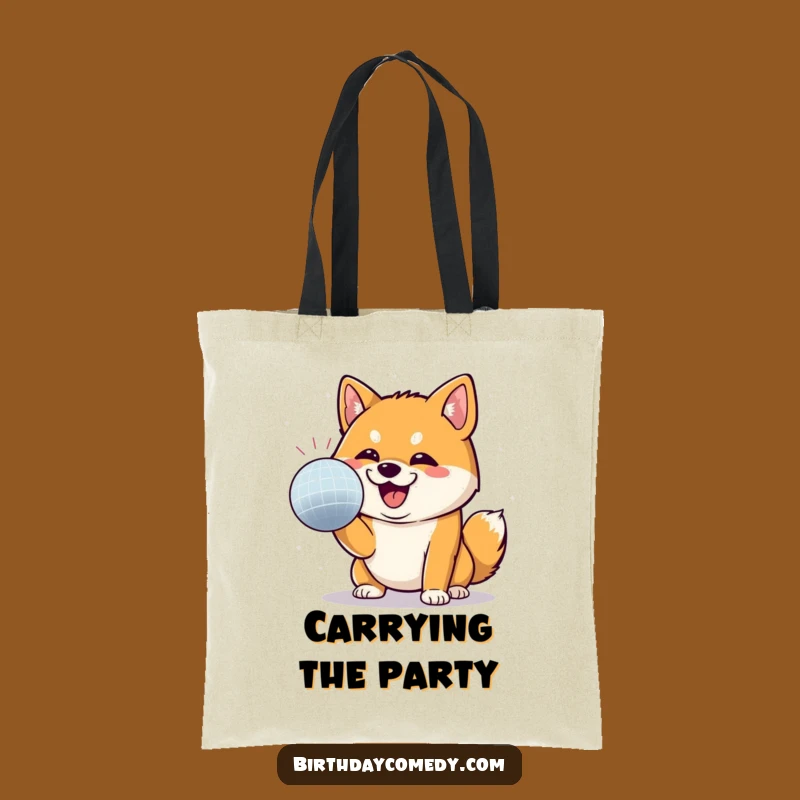 Funny Shiba Inu Disco Fever Tote Bag - Playful Shiba Inu Party Carryall