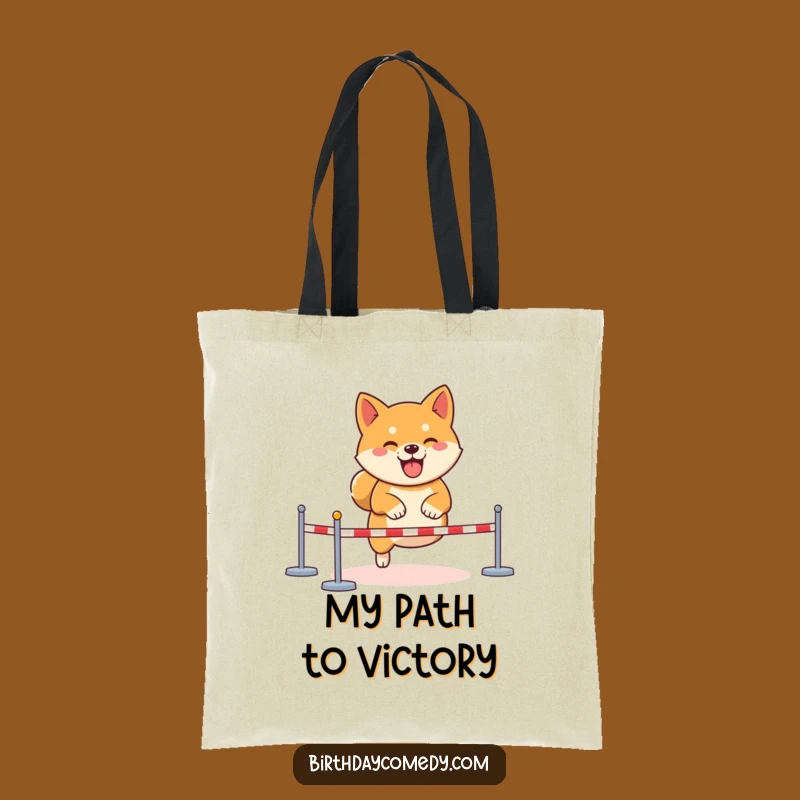 Funny Shiba Inu Gamer Tote Bag: Virtual Course Warrior Funny Gift