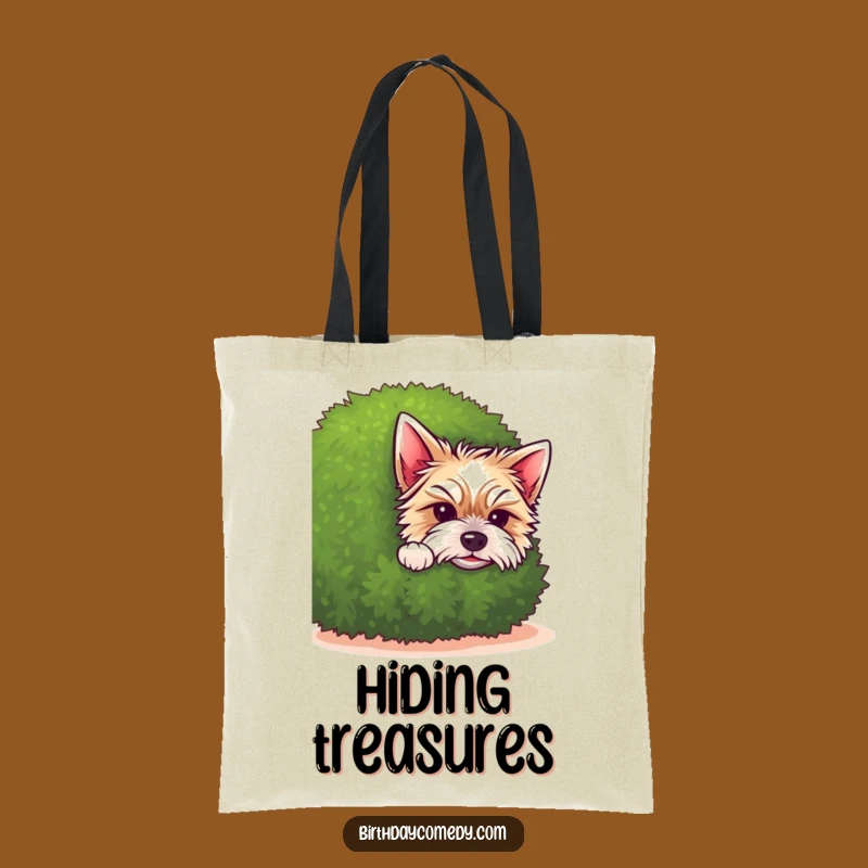 Funny Terrier Tote Bag: Carry Cuteness with a Peeking Puppy