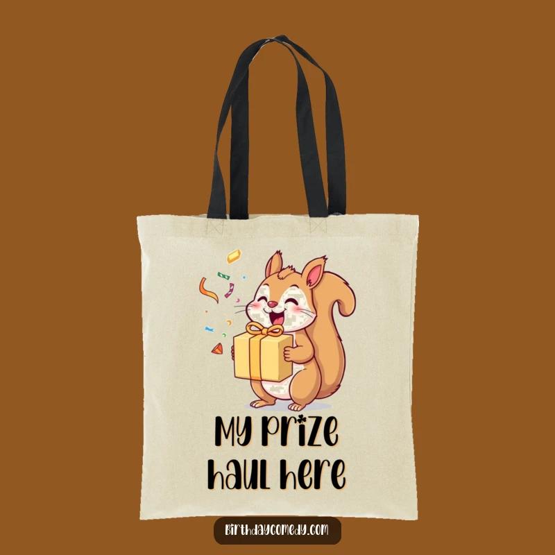 Funny Squirrel Tote Bag: Carry Your Treasures with Excited Style!