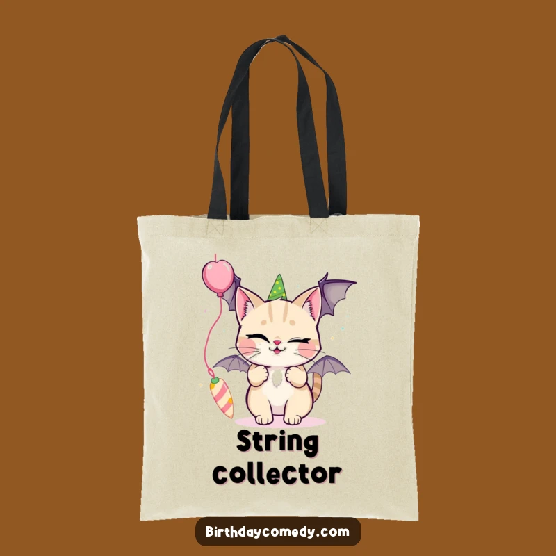 Funny Cat Tote Bag: Streamer Batting Accessory, Stylish & Humorous Carryall